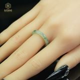  Nhẫn Ngọc Khối Phỉ Thúy Hoa Bay Chất Băng Ni Từ 15mm Đến 18mm (Không Kén Mệnh) 