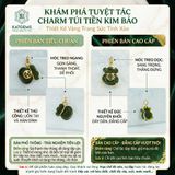  Charm Treo Túi Tiền Kim Bảo Vàng Trang Sức Thiết Kế Mặt Ngọc Lam Thủy (Không Kén Mệnh) 