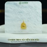  Charm Treo Túi Tiền Kim Bảo Vàng Trang Sức Thiết Kế Mặt Đá Thạch Anh Tóc Vàng (Kim, Thổ) 