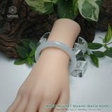  Vòng Khối Ngọc Phỉ Thúy Bạch Nguyệt Quang (Bạch Ngọc) Cao Cấp Bản Hẹ KT: 9.8 x 8 x 54.6 (Không Kén Mệnh) DJL G26.533 