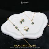  Bộ Trang Sức Vàng Phụng Thiên Cửu Vận Lam Ngọc Jade A ( Không Kén Mệnh ) Độc Quyền Katgems 
