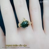  Nhẫn Vàng Phụng Thiên Cửu Vận Ngọc Bích Canada (Không Kén Mệnh) Độc Quyền Katgems 
