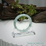  Vòng Khối Ngọc Phỉ Thúy Thanh Lục Phiêu Hoa Cao Cấp Bản Hẹ KT: 12.8 x 8.2 x 61.5  (Không Kén Mệnh) 261812 
