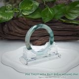  Vòng Khối Ngọc Phỉ Thúy Hoa Bay Điểm Hoàng Phỉ Cao Cấp Bản Hẹ KT: 12.4 x 8.7 x 57.3 (Không Kén Mệnh) 7260456 