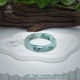  Vòng Khối Ngọc Phỉ Thúy Hoa Bay Điểm Hoàng Phỉ Cao Cấp Bản Hẹ KT: 12.7 x 9.2 x 57.7 (Không Kén Mệnh) 7260457 