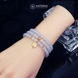  Vòng Chuỗi Ngọc Phỉ Thúy Tím Tử La Lan Mix Bi Kim Tiền Và Cỏ Bốn Lá Nạm Đá Vàng Trang Sức 6ly (Không Kén Mệnh) Vvip-127011 