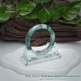  Vòng Khối Ngọc Phỉ Thúy Hoa Bay Điểm Hoàng Phỉ Cao Cấp Bản Hẹ KT: 12.7 x 9.2 x 57.7 (Không Kén Mệnh) 7260457 