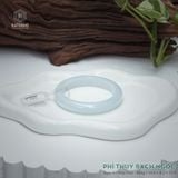  Vòng Khối Ngọc Phỉ Thúy Bạch Ngọc Cao Cấp Bản Hẹ KT: 10.8 x 8.2 x 53.9 (Không Kén Mệnh) 2600687 