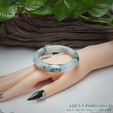  Vòng Khối Ngọc Phỉ Thúy Jade A Lục Lý Phiêu Hoa Cao Cấp Bản Hẹ KT: 11.9 x 8.5 x 56.8mm (Không Kén Mệnh) 260465 