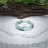  Vòng Khối Ngọc Phỉ Thúy Jade A Lục Lý Phiêu Hoa Cao Cấp Bản Hẹ KT: 11.9 x 8.5 x 56.8mm (Không Kén Mệnh) 260465 