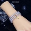  Vòng Chuỗi Ngọc Phỉ Thúy Tím Tử La Lan Mix Bi Kim Tiền Và Cỏ Bốn Lá Nạm Đá Vàng Trang Sức 6ly (Không Kén Mệnh) Vvip-127011 