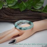  Vòng Khối Ngọc Phỉ Thúy Hoa Bay Điểm Hoàng Phỉ Cao Cấp Bản Hẹ KT: 12.7 x 9.2 x 57.7 (Không Kén Mệnh) 7260457 