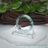  Vòng Khối Ngọc Phỉ Thúy Hoa Bay Điểm Hoàng Phỉ Cao Cấp Bản Hẹ KT: 12.4 x 8.7 x 57.3 (Không Kén Mệnh) 7260456 
