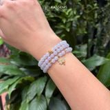  Vòng Chuỗi Ngọc Phỉ Thúy Tím Tử La Lan Mix Bi Kim Tiền Và Cỏ Bốn Lá Nạm Đá Vàng Trang Sức 6ly (Không Kén Mệnh) Vvip-127011 