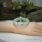  Vòng Khối Ngọc Phỉ Thúy Thanh Lục Phiêu Hoa Cao Cấp Bản Hẹ KT: 12.3 x 7.5 x 56.6  (Không Kén Mệnh) 261816 