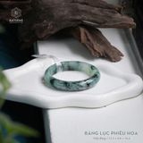  Vòng Khối Ngọc Phỉ Thúy Jade A Băng Lục Phiêu Hoa Cao Cấp Bản Hẹ 12.3 x 8.6 x 56.6 (Không Kén Mệnh) 