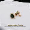  Khuyên Tai Vàng Phụng Thiên Cửu Vận Ngọc Bích Canada KT: 10x8x4li (Không Kén Mệnh) Độc Quyền Katgems 