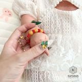  Vòng Tay Chỉ Tết Hổ Phách Mật Lạp Cho Bé (Không Kén Mệnh) 