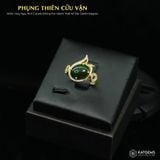  Nhẫn Vàng Phụng Thiên Cửu Vận Ngọc Bích Canada (Không Kén Mệnh) Độc Quyền Katgems 