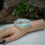  Vòng Khối Ngọc Phỉ Thúy Xuân Băng Khai Vận Cao Cấp Bản Hẹ 12.5 x 7.4 x 55.8 (Không Kén Mệnh) 2544341 