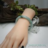  Vòng Khối Ngọc Phỉ Thúy Thanh Lục Phiêu Hoa Cao Cấp Bản Hẹ KT: 9.9 x 7.6 x 55.6  (Không Kén Mệnh) 261820 