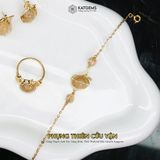  Lắc Vàng Phụng Thiên Cửu Vận Thạch Anh Tóc Vàng ( Kim, Thổ ) Độc Quyền Katgems 
