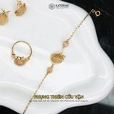  Bộ Trang Sức Vàng Phụng Thiên Cửu Vận Thạch Anh Tóc Vàng (Kim, Thổ) Độc Quyền Katgems 