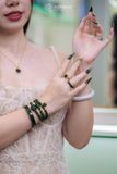  Bộ Trang Sức Thiết Kế Hoa Mẫu Đơn Ngọc Bích Canada VIP - Độc Quyền Tại Katgems Không Kén Mệnh (GIÁ LIÊN HỆ) 