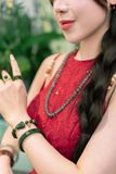 Bộ Trang Sức Thiết Kế Nhẫn Và Vòng Chuỗi Đá Thạch Anh Tóc Đỏ (Hỏa, Thổ) - (GIÁ LIÊN HỆ) 