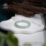  Vòng Khối Ngọc Phỉ Thúy Jade A Băng Lục Phiêu Hoa Cao Cấp Bản Đũa 9.3 x 8.8 x 52.5 (Không Kén Mệnh) 2529588 