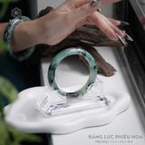  Vòng Khối Ngọc Phỉ Thúy Jade A Băng Lục Phiêu Hoa Cao Cấp Bản Hẹ 12.3 x 8.6 x 56.6 (Không Kén Mệnh) 