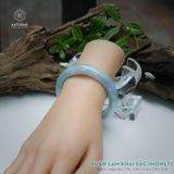  Vòng Khối Ngọc Phỉ Thúy Xuân Lam Khai Sắc Cao Cấp Bản Hẹ 11.6 x 7.9 x 52.8 (Không Kén Mệnh) 2543734 