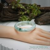  Vòng Khối Ngọc Phỉ Thúy Thanh Lục Phiêu Hoa Cao Cấp Bản Hẹ KT: 12.8 x 8.2 x 61.5  (Không Kén Mệnh) 261812 