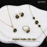  Bộ Trang Sức Vàng Phụng Thiên Cửu Vận Ngọc Bích Canada (Không Kén Mệnh) Độc Quyền Katgems 