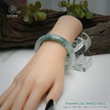  Vòng Khối Ngọc Phỉ Thúy Thanh Lục Phiêu Hoa Cao Cấp Bản Hẹ KT: 11.3 x 7.9 x 58.6  (Không Kén Mệnh) 261817 