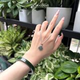  Mặt Phật Di Lặc Lam Ngọc Mini Bạc Si Vàng Trắng KT: 13.4 x 13.4 x 3.5mm (Không Kén Mệnh) 