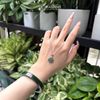  Mặt Phật Di Lặc Lam Ngọc Mini Bạc Si Vàng Trắng KT: 13.4 x 13.4 x 3.5mm (Không Kén Mệnh) 