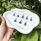  Mặt Phật Di Lặc Lam Ngọc Mini Bạc Si Vàng Trắng KT: 13.4 x 13.4 x 3.5mm (Không Kén Mệnh) 