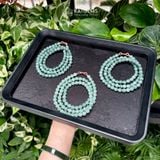  Chuỗi Vòng Cổ Ngọc Phỉ Thúy Hoa Bay Jade A Hạt 8.2ly (Không Kén Mệnh) 1-200007 