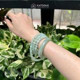  Chuỗi Vòng Cổ Ngọc Phỉ Thúy Hoa Bay Jade A Hạt 7.6ly (Không Kén Mệnh) 1-200004 