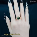  Nhẫn Vàng Phụng Thiên Cửu Vận Ngọc Bích Canada (Không Kén Mệnh) Độc Quyền Katgems 