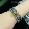  Vòng Chuỗi 5.9li Phỉ Thúy Gà Đen Mix Bi Kim Tiền, Cỏ Bốn Lá Và Charm Hoa Sen Vàng Trang Sức (Không Kén Mệnh) 2-240001 