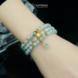  Vòng Chuỗi 5.5li Phỉ Thúy Hoa Bay Mix Bi Kim Tiền, Hoa Sen Vàng Trang Sức Và Charm Hồ Lô Ngọc (Không Kén Mệnh) 1-127037 