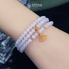  Vòng Chuỗi 4.7li Ngọc Phỉ Thúy Tím Tử La Lan Mix Bi Kim Tiền Và Charm Hoa Sen Vàng Trang Sức (Không Kén Mệnh) 1-127037 