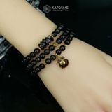  Vòng Chuỗi Đá Thạch Anh Tóc Đen 6ly Mix Bi Kim Tiền Vàng, Ngũ Điếu Và Túi Tiền Kim Bảo Bản Nâng Cấp (Mộc, Thủy) 1-124001 