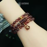  Vòng Chuỗi 6.7li Thạch Anh Tóc Đỏ Mix Bi Kim Tiền, Ngũ Điếu Và Túi Tiền Kim Bảo Bản Nâng Cấp (Hỏa, Thổ) 1-122005 
