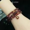  Vòng Chuỗi 6.7li Thạch Anh Tóc Đỏ Mix Bi Kim Tiền, Ngũ Điếu Và Túi Tiền Kim Bảo Bản Nâng Cấp (Hỏa, Thổ) 1-122005 