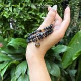  Vòng Chuỗi Đá Thạch Anh Tóc Đen 6ly Mix Bi Kim Tiền Vàng, Ngũ Điếu Và Túi Tiền Kim Bảo Bản Nâng Cấp (Mộc, Thủy) 1-124001 