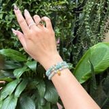  Vòng Chuỗi Ngọc Phỉ Thúy Hoa Bay 5.5ly Mix Bi Kim Tiền Vàng, Ngũ Điếu Và Túi Tiền Vàng Trang Sức (Không Kén Mệnh) 1-127037 