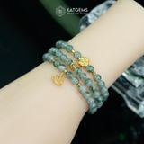  Vòng Chuỗi 5.8li Phỉ Thúy Hoa Bay Mix Bi Kim Tiền, Cỏ Bốn Lá Và Charm Hoa Sen Vàng Trang Sức (Không Kén Mệnh) Vvip-127003 